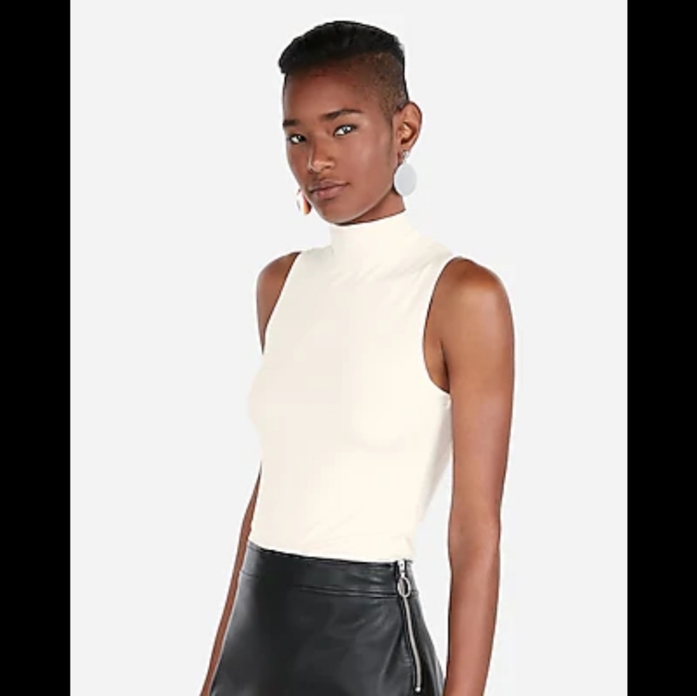 Sleeveless Mock Neck Tank